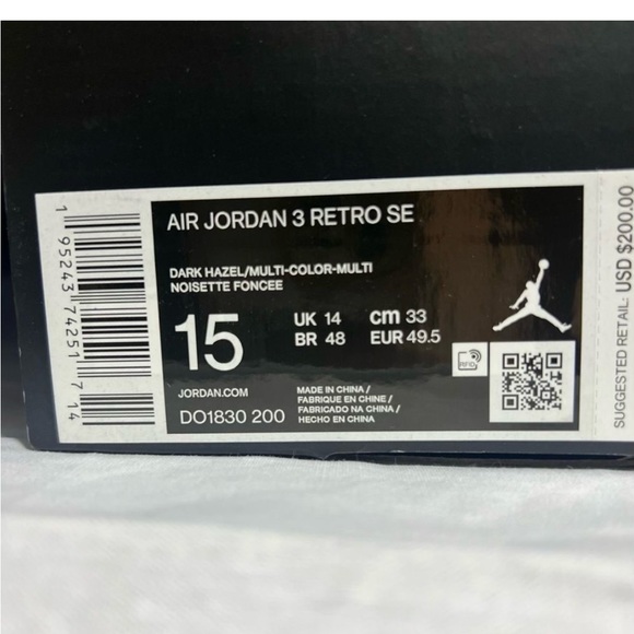 Air Jordan 3 Retro Patchwork SE Rare Size 15. - Picture 7 of 7